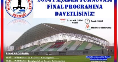 🎉⚽ 2024 PAŞADER  TURNUVASI FİNALİNE DAVETLİSİNİZ! ⚽🎉