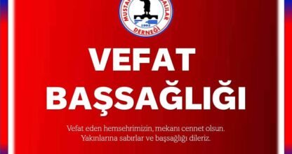 Mustafakemalpaşalılar Eğitim, Kültür ve Yardımlaşma Derneği (PAŞADER) önceki dönem Yöneticilerimizden Emin TÜRKER’in babası, aynı zamanda CHP Mustafakemalpaşa ve il Meclis Üyesi Murat DÖNMEZ’in de dedesi olan İbrahim TÜRKER vefat etmiştir.